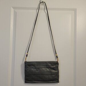 Vintage Leather Mimo Sacs Purse with Folded Layers - Grey